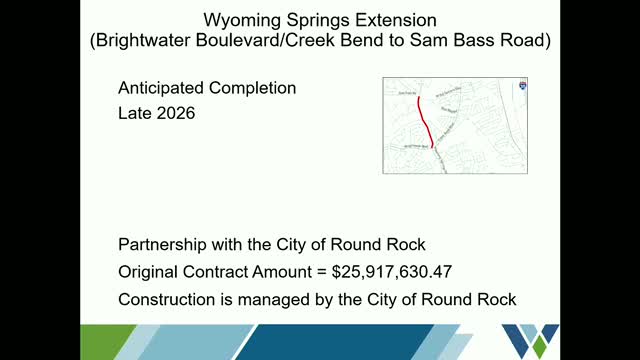 Williamson County partners with Round Rock on multiple infrastructure projects