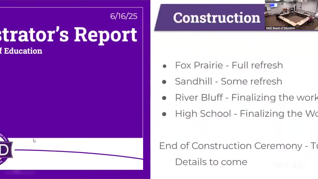 District nears end of construction, plans celebration and launches education foundation