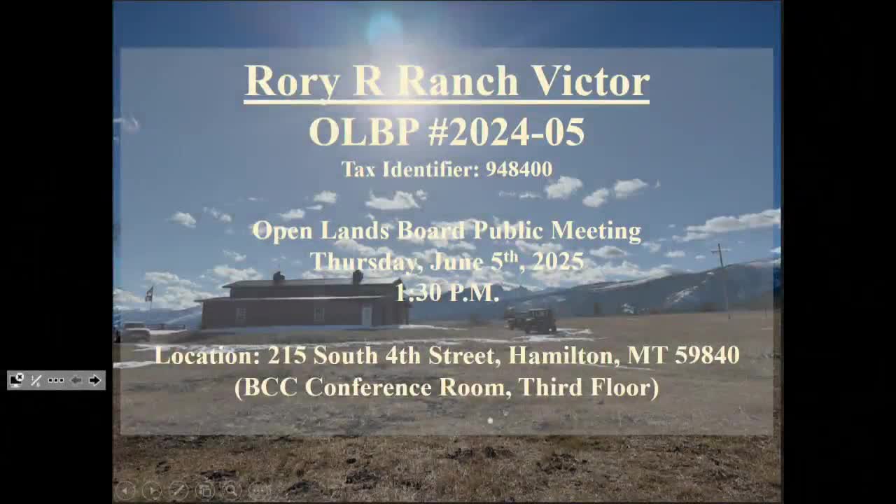 Ravalli County approves $97,000 for Rory R Ranch conservation easement near Victor