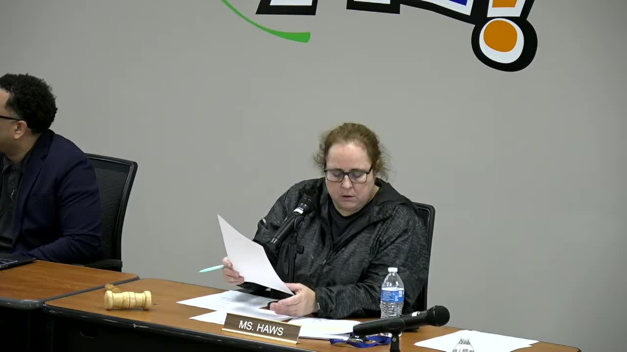 Board reviews second readings of inclement‑weather and equipment‑disposition policies