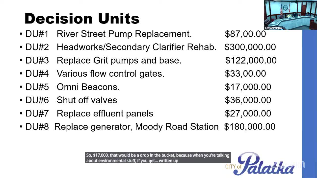 City budget discussions prioritize generator upgrades and environmental compliance measures