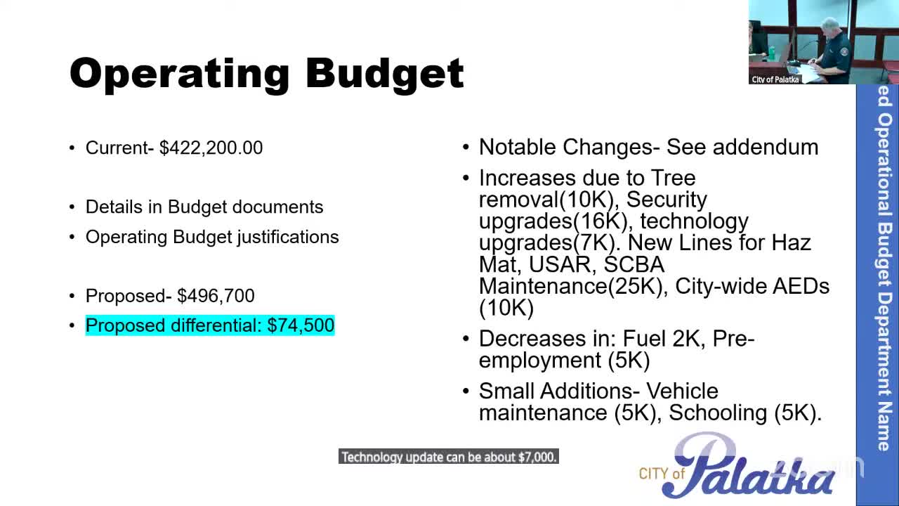 City Council evaluates budget for firefighters equipment and technology upgrades