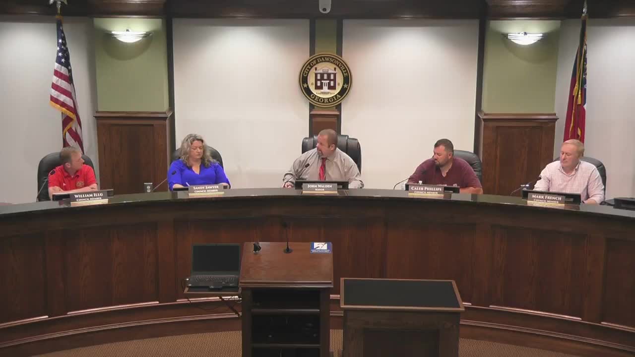Dawsonville council backs letter of support for county economic development grant