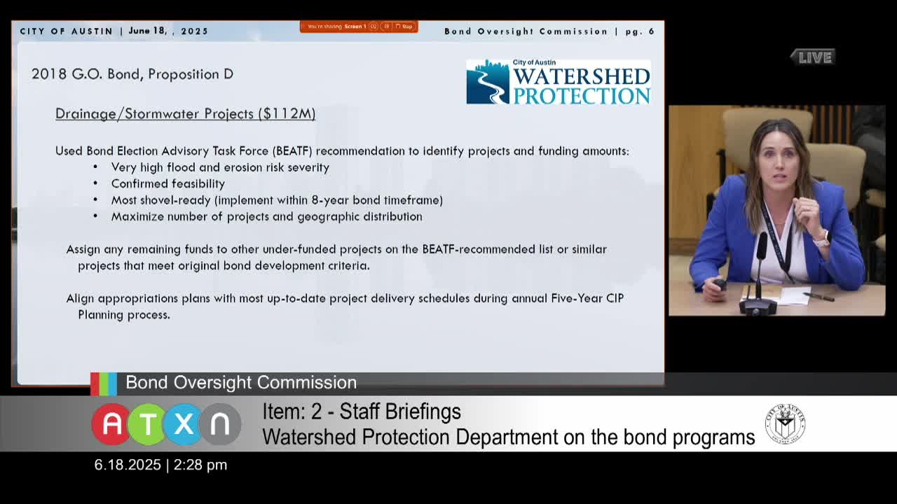Austin launches 2018 bond projects to address flood and erosion risks across city