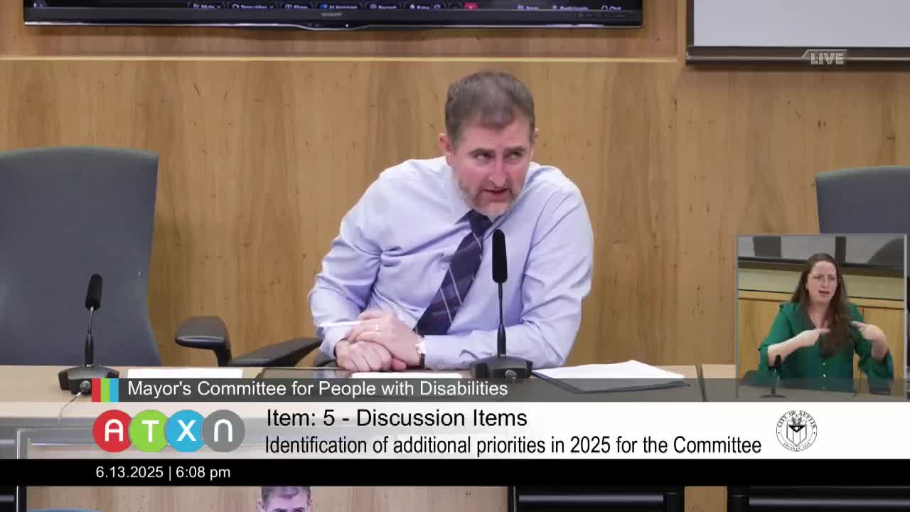 Disability Event Working Group finalizes plans for October 2025 celebration at City Hall