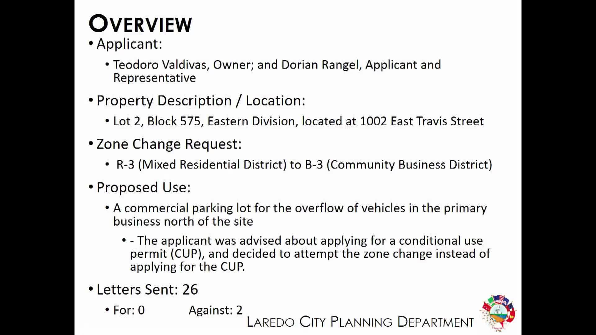Transmission Shop Seeks Zone Change to Address Parking Issues on Hendricks Street
