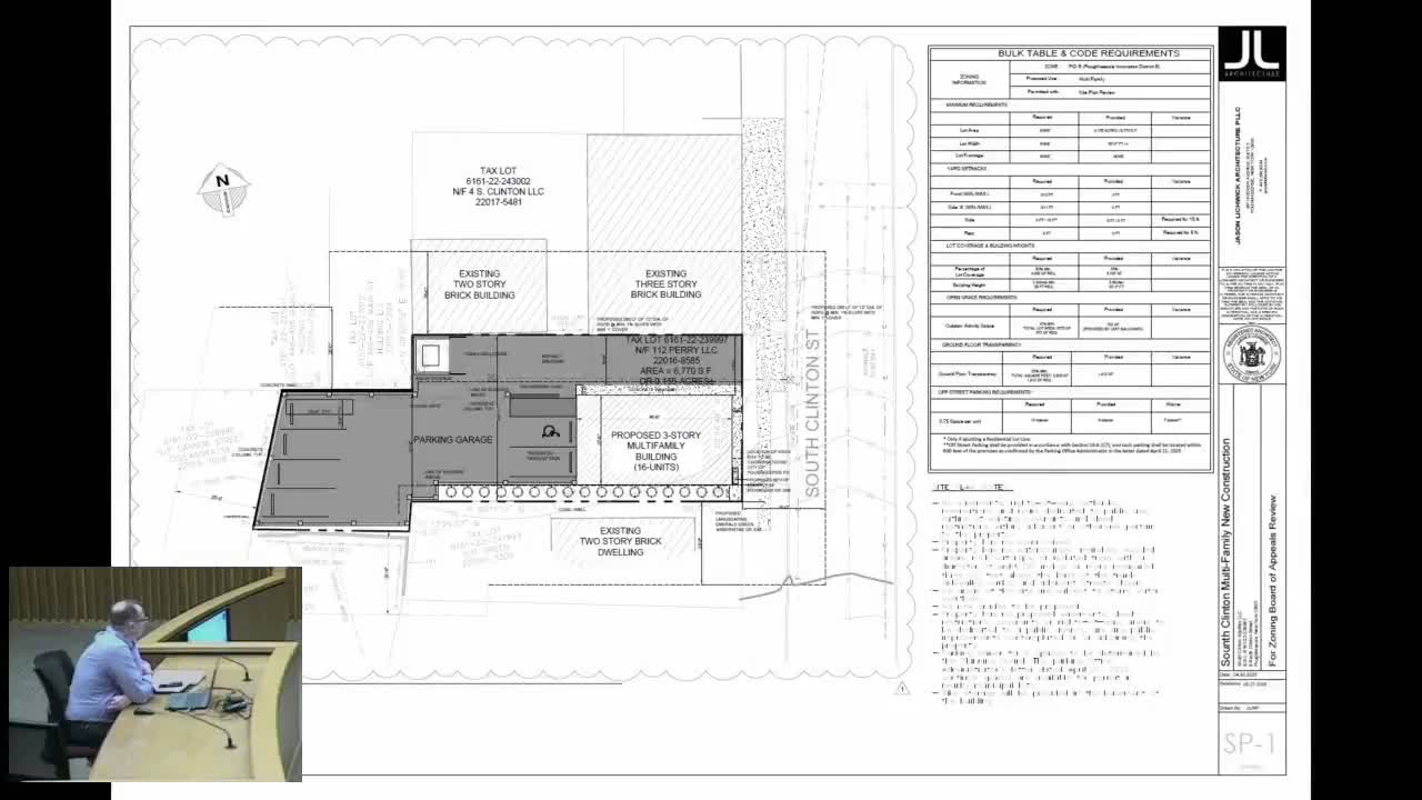 ZBA approves setbacks for 16-unit project at 8 South Clinton Street over two dissenting votes