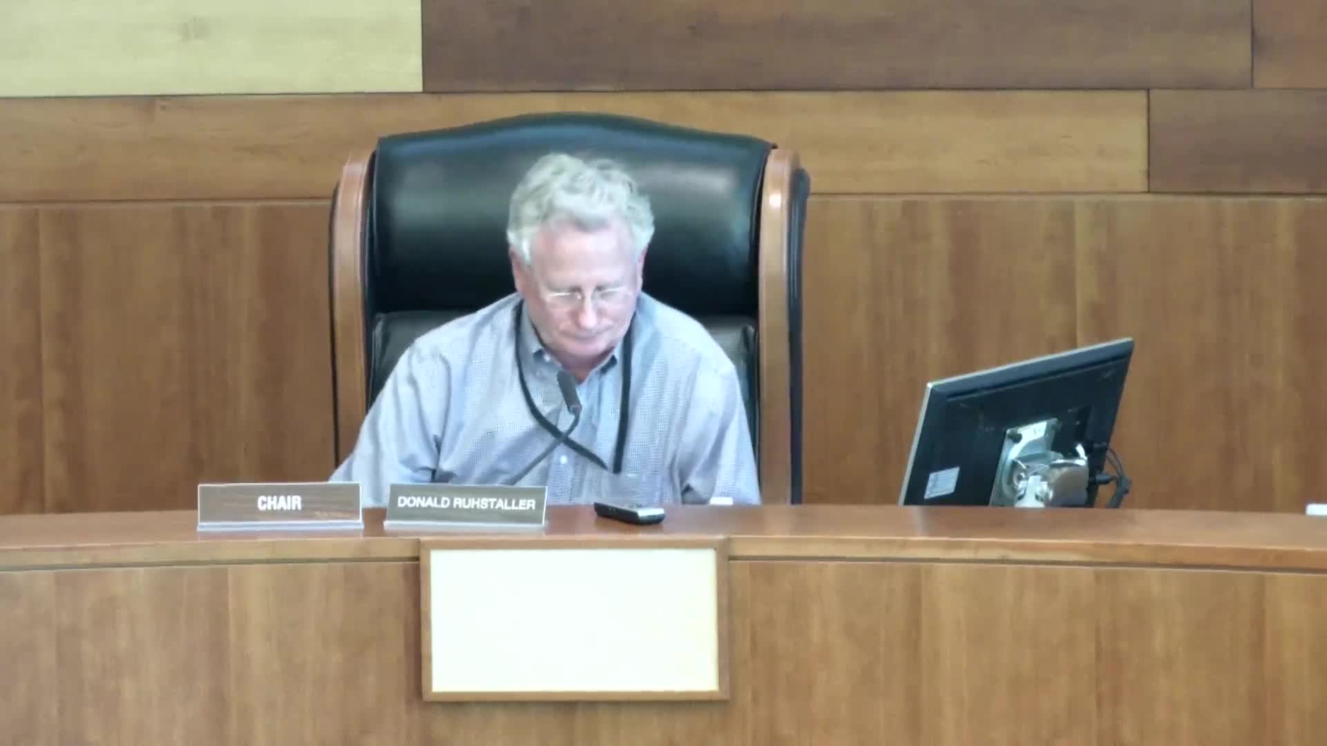 Mary Correa addresses San Joaquin County supervisors about traffic concerns on Negley Road