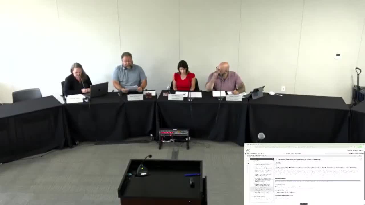 Board extends superintendent’s contract through June 30, 2027 and applies 2.5% step increase