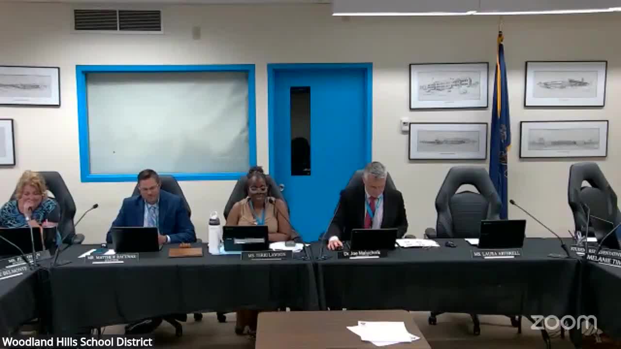 Woodland Hills SD board approves policy readings, final 2025–26 general fund budget and routine finance items