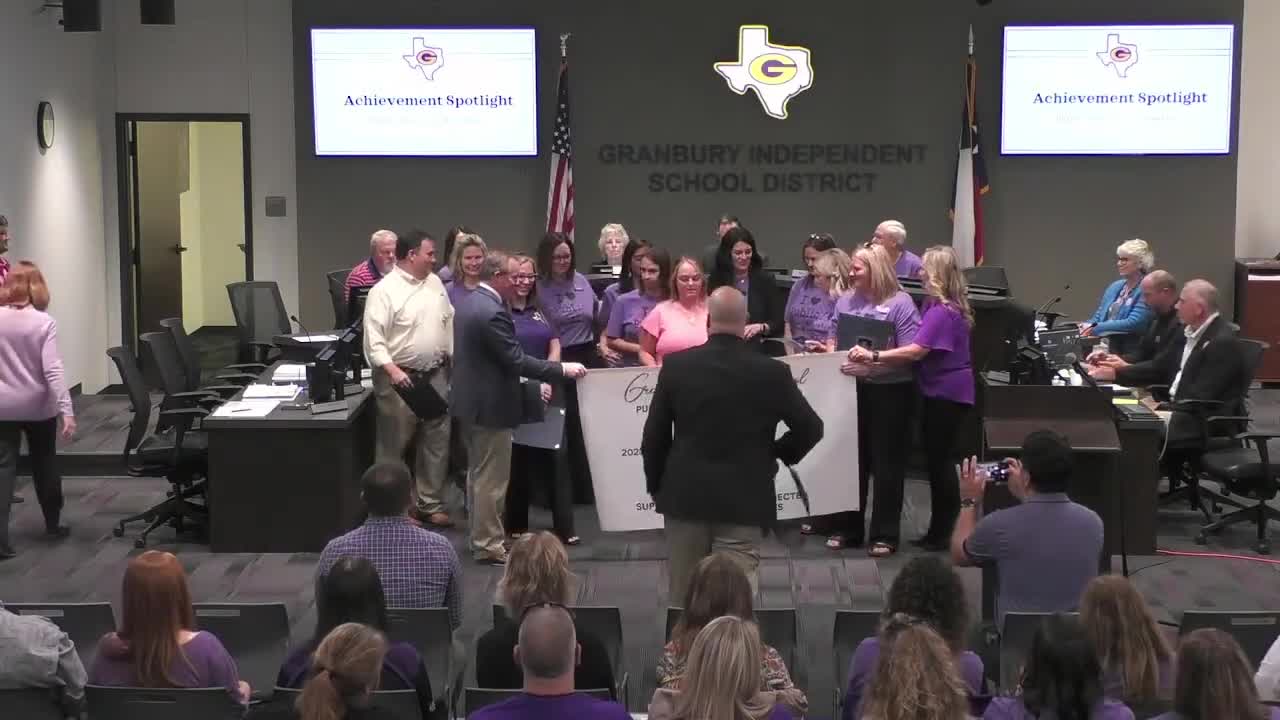 Granbury ISD celebrates Purple Star District achievement and financial rating success