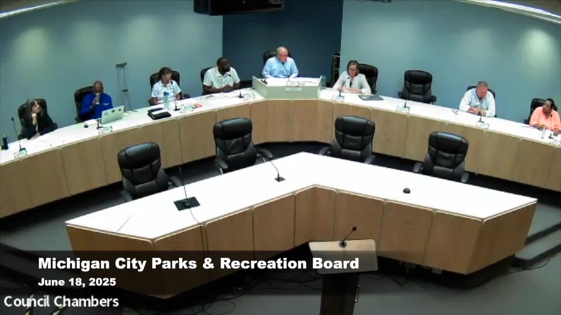 Michigan City board tables park signage discussion and approves community garden mural project