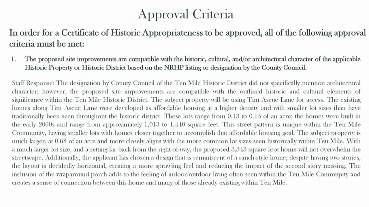 County Council approves new home design for 10 Mile Historic District