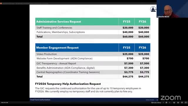 GIC commissioners unanimously approve trust fund disbursements amid hiring freeze concerns
