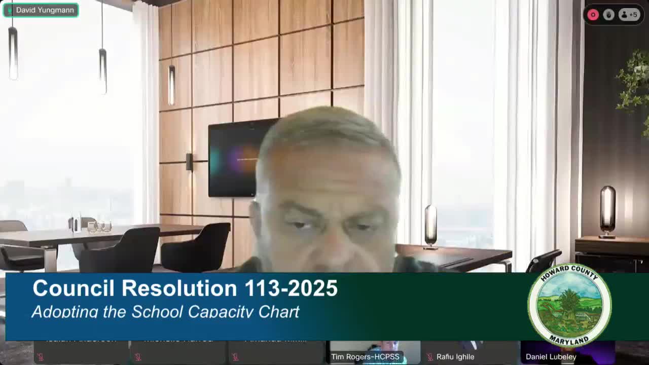 Howard County Council debates APFO school capacity chart amid overcrowding concerns
