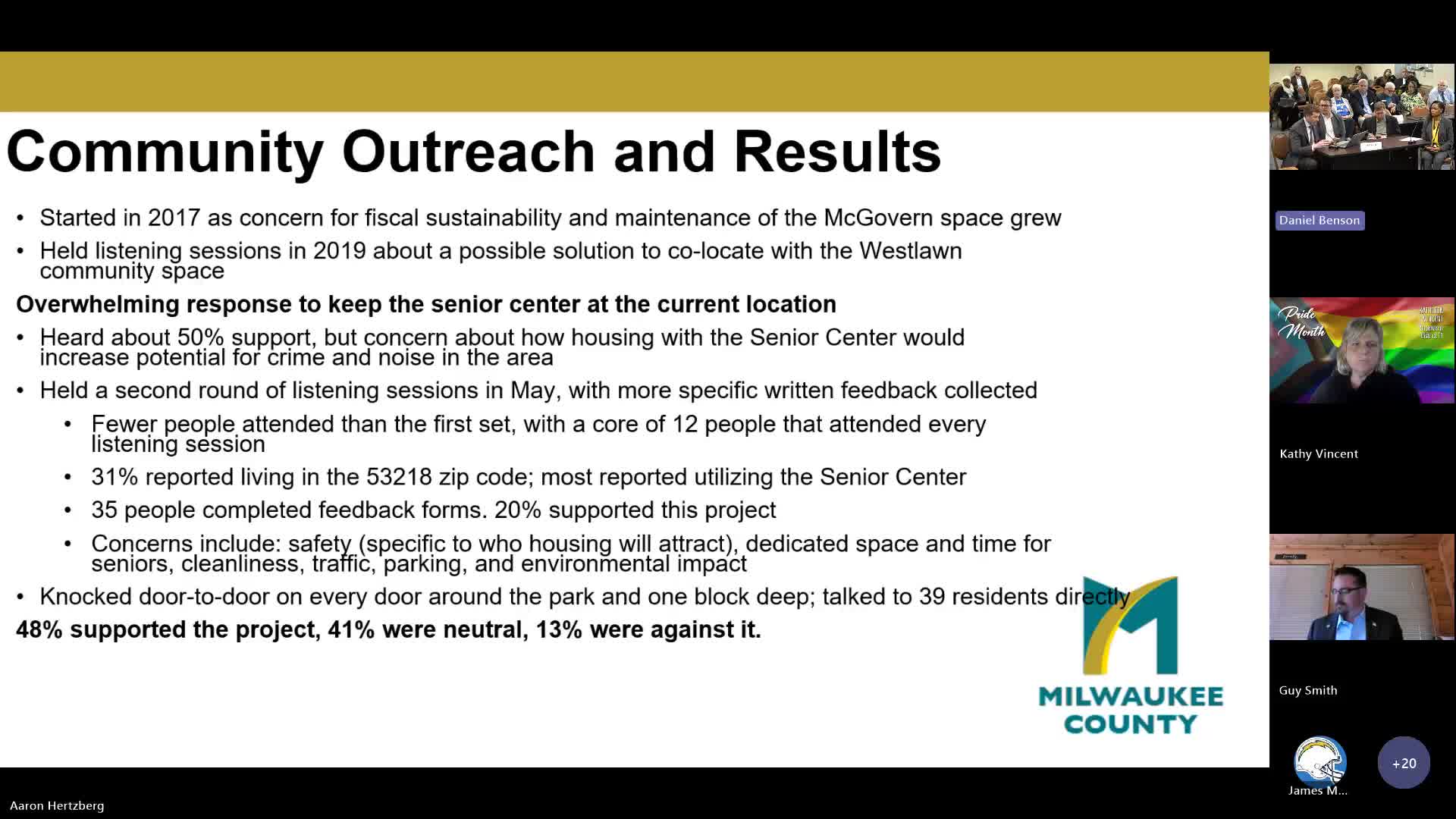 Sumaya Clark details Milwaukee County community engagement for senior center revisions