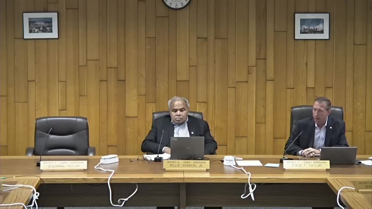 Supervisor Johnson moves to adopt resolution but vote results in tie