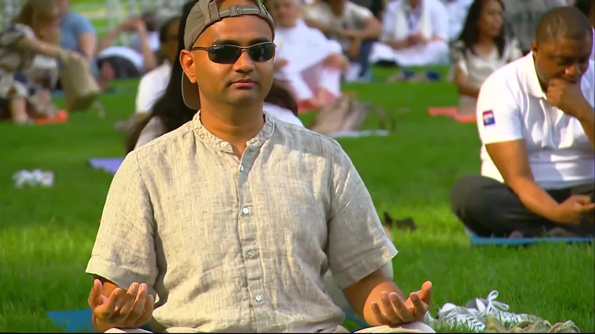 Mindfulness session encourages deep breathing and body awareness