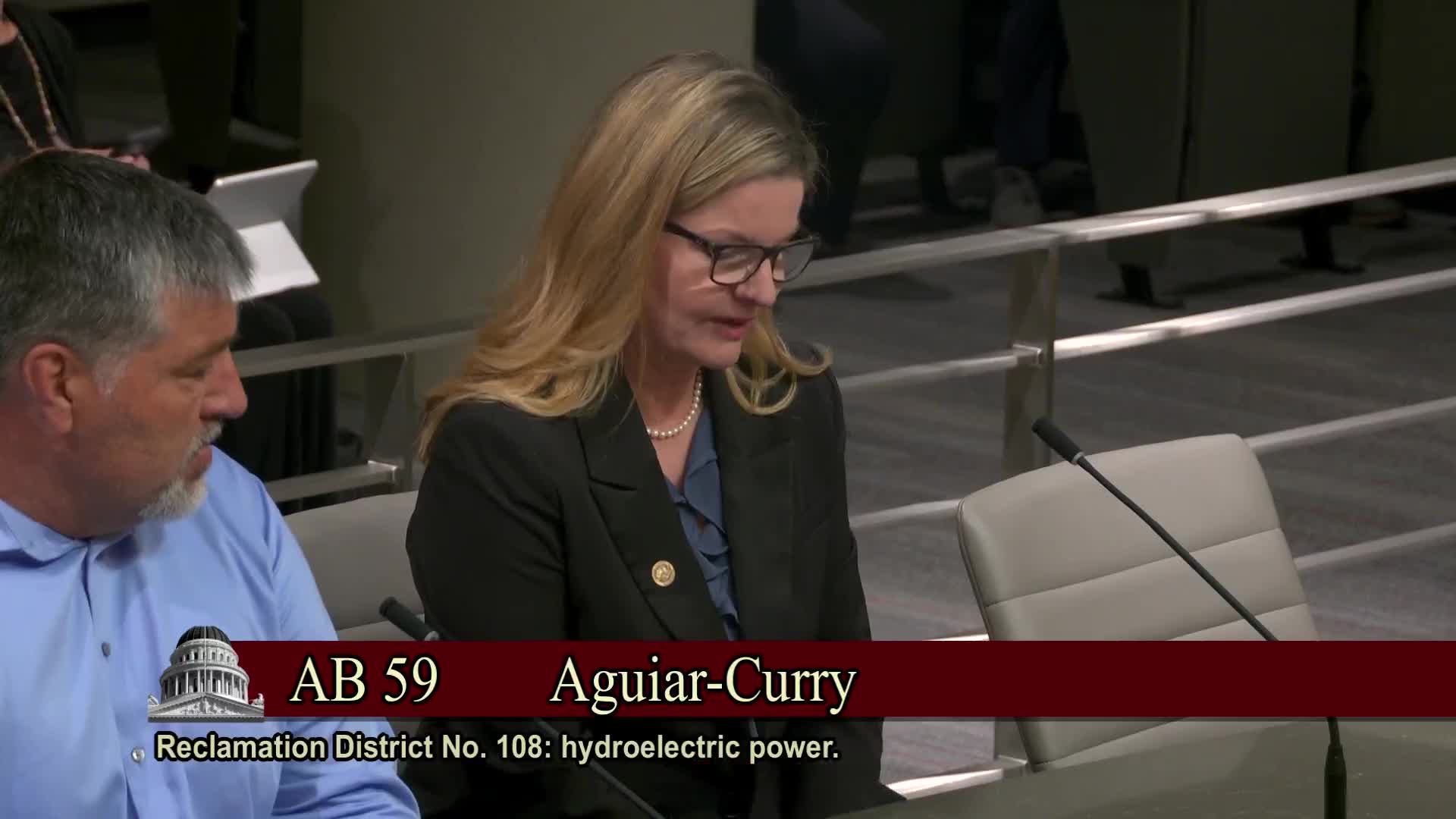 Assembly Majority Leader Aguiar Curry champions AB59 to support RD108's hydropower efforts