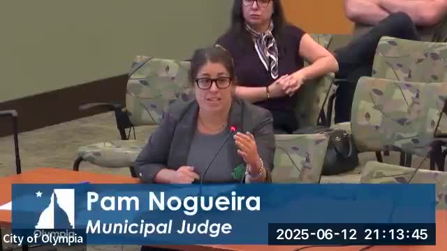 Olympia Municipal Court presents community-focused programs and budget concerns to city council