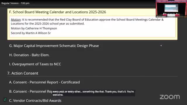 Red Clay Board approves $1M donation and capital plans for six schools