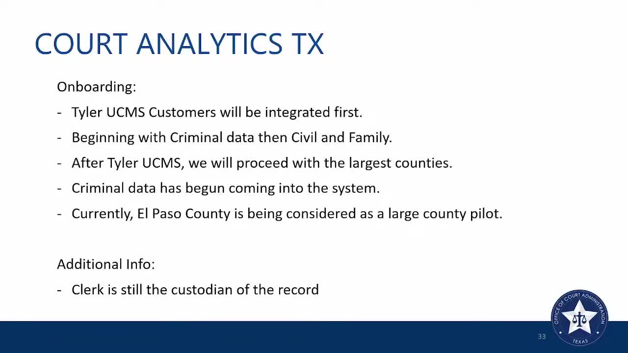 Texas Courts implement new data integration system for efficiency and transparency