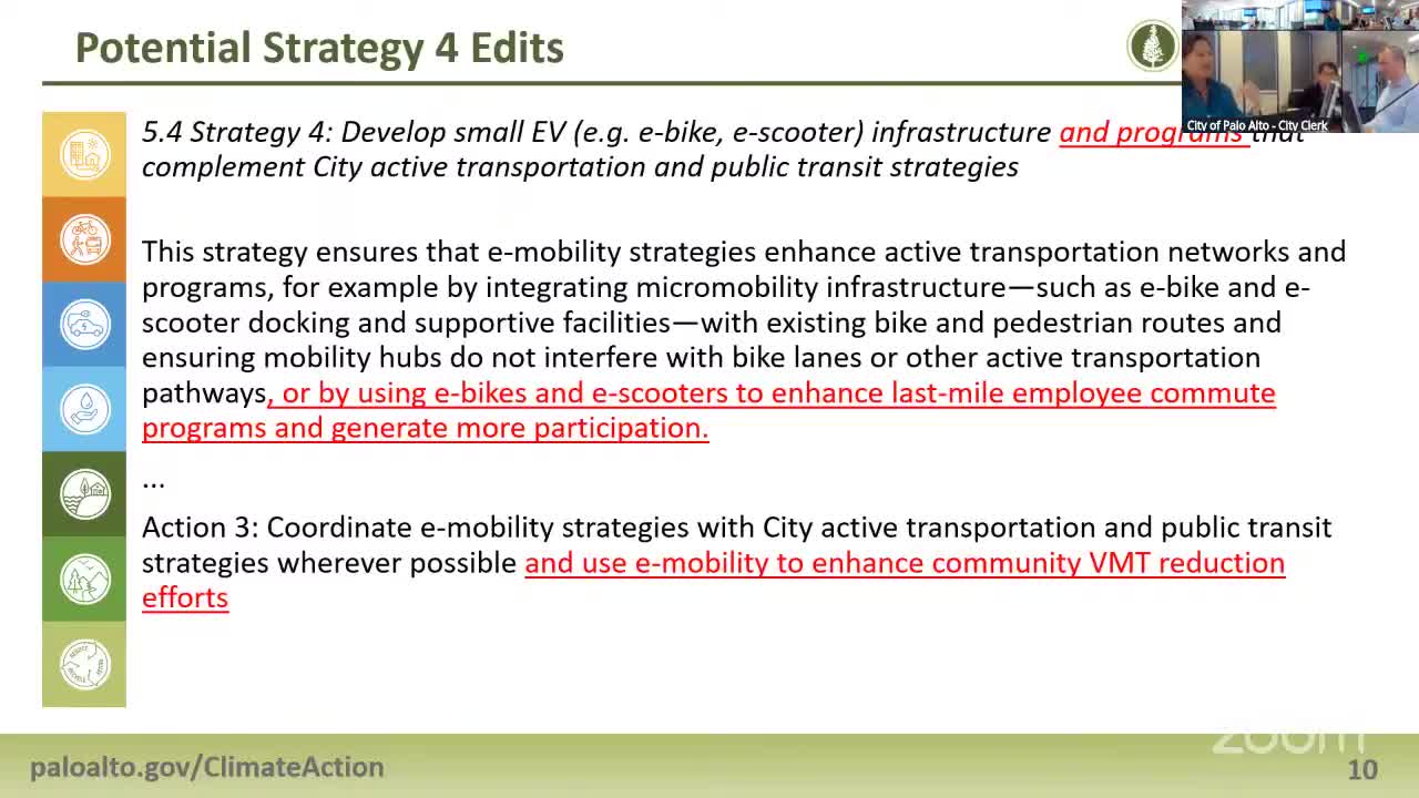 Palo Alto develops electric mobility strategy addressing safety and infrastructure needs