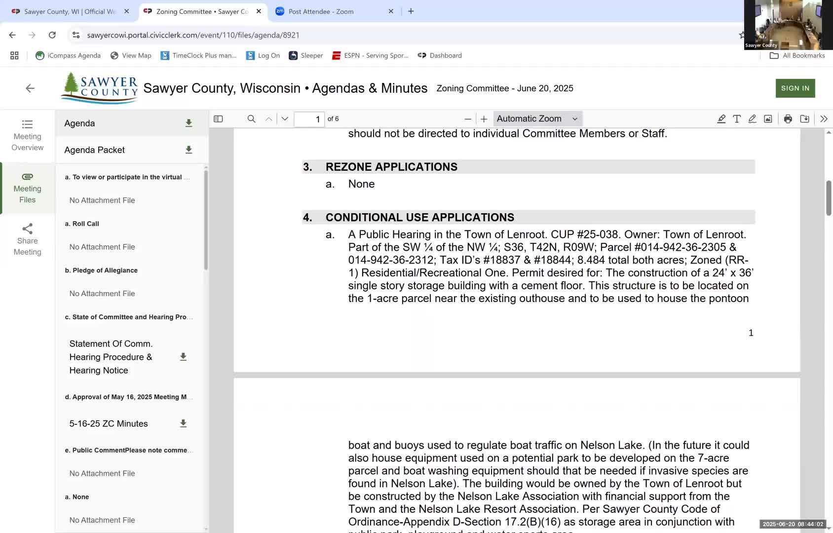 Zoning committee approves Nelson Lake storage building for boat and buoy equipment