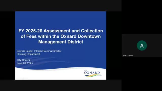 Oxnard City Council approves new fees for Downtown Management District services