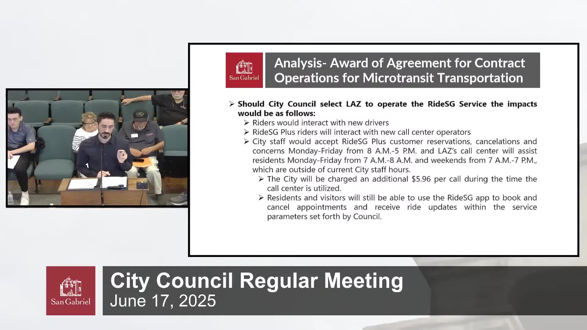 San Gabriel City Council approves contract for LAZ Parking micro transit services