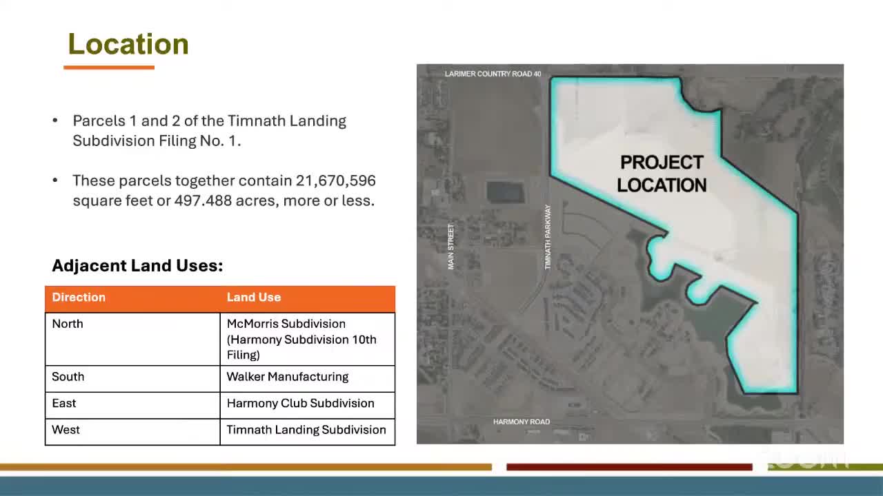 Planning Commission reviews Timnath Landing PD overlay amendment for 698 new homes