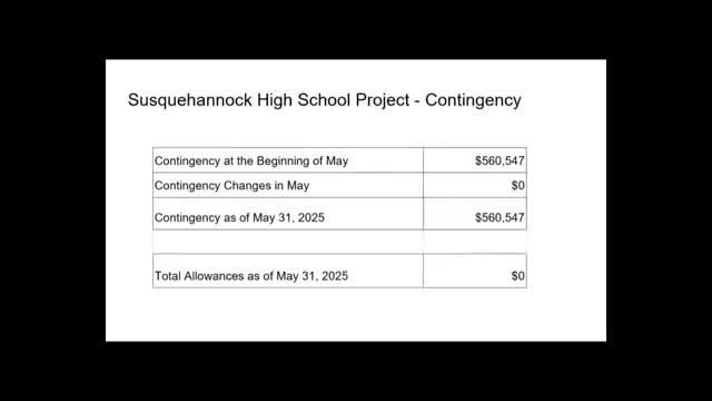 Susquehanna High School project nears completion; district reports remaining contingency