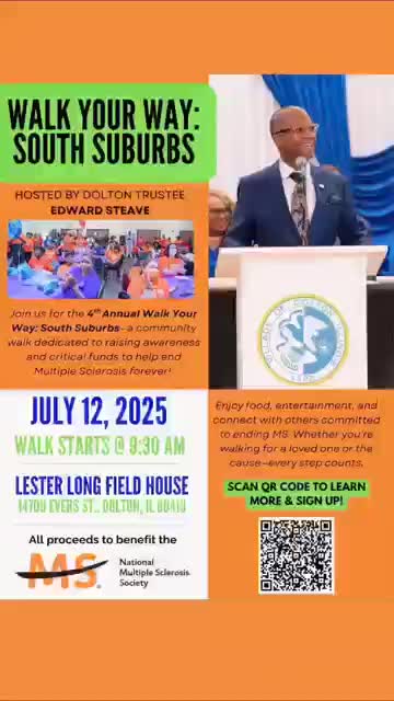 Dolton trustee announces 4th annual MS Walk for July 12