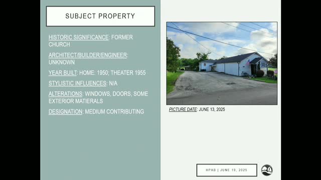 Historic Preservation Board reviews community playhouse rezoning and new theater construction plans
