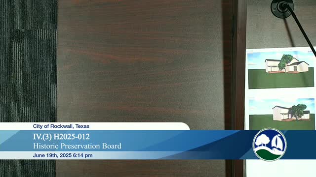Rockwall Council approves historic district alterations for performance center plans