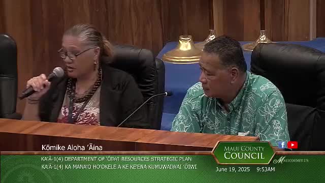 Maui County discusses community planning and cultural protocols in South Maui meeting