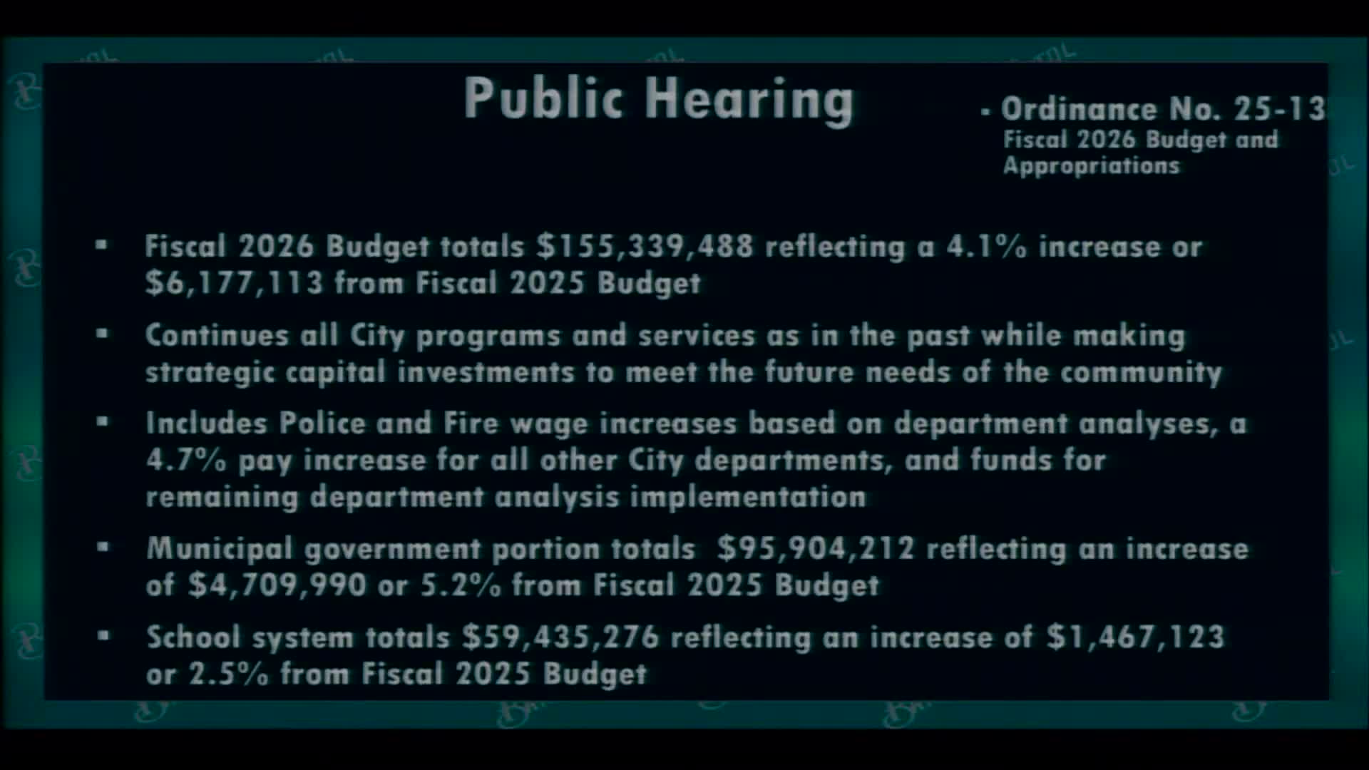 City Council approves $155M fiscal year 2026 budget with wage increases