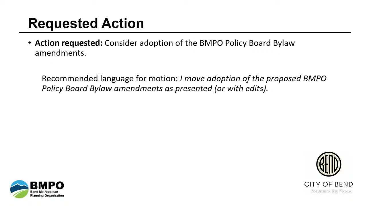 Bend MPO approves State Highway Fund project criteria, adds readiness guidance; manager authorized to adjust awards