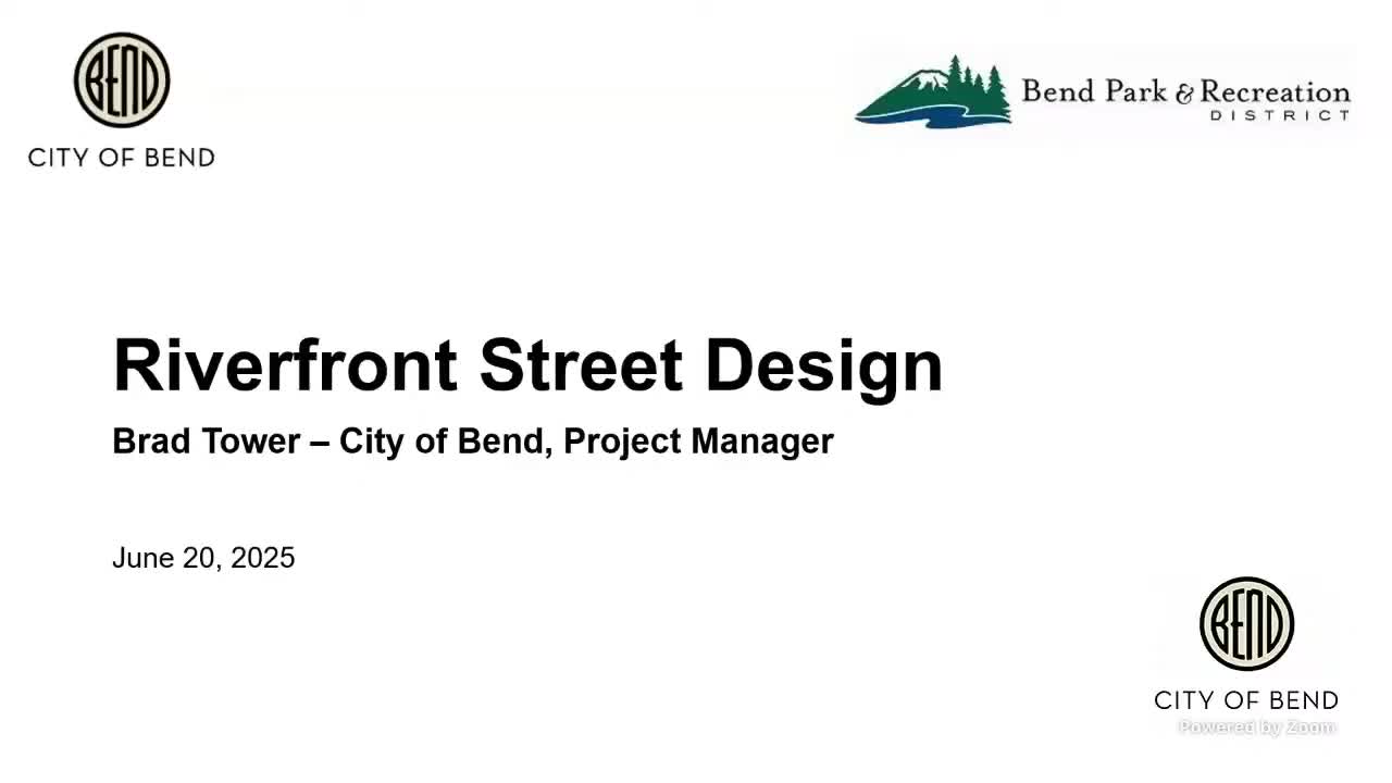 Riverfront Street design moves toward one-way trail connection; stormwater treatment is primary technical hurdle