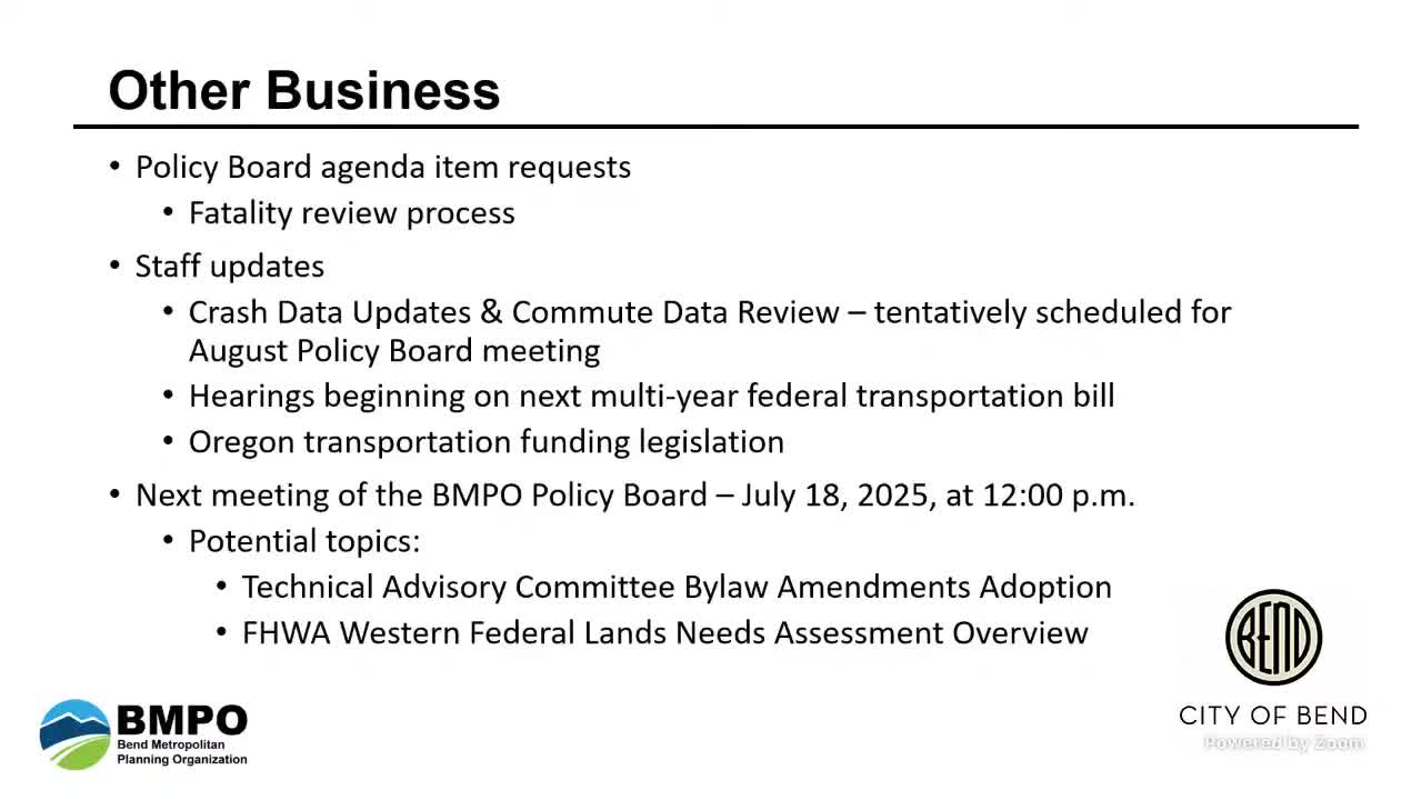 Bend officials discuss fatality review board for parking lot accidents