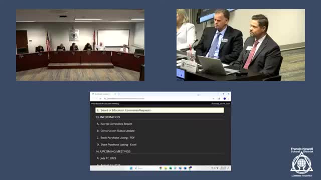 Francis Howell School Board honors departing leaders and reaffirms commitment to anti-racism