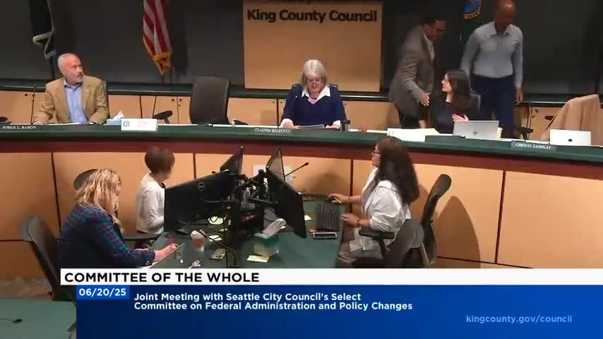 King County Council meets Seattle Council to address federal funding cuts