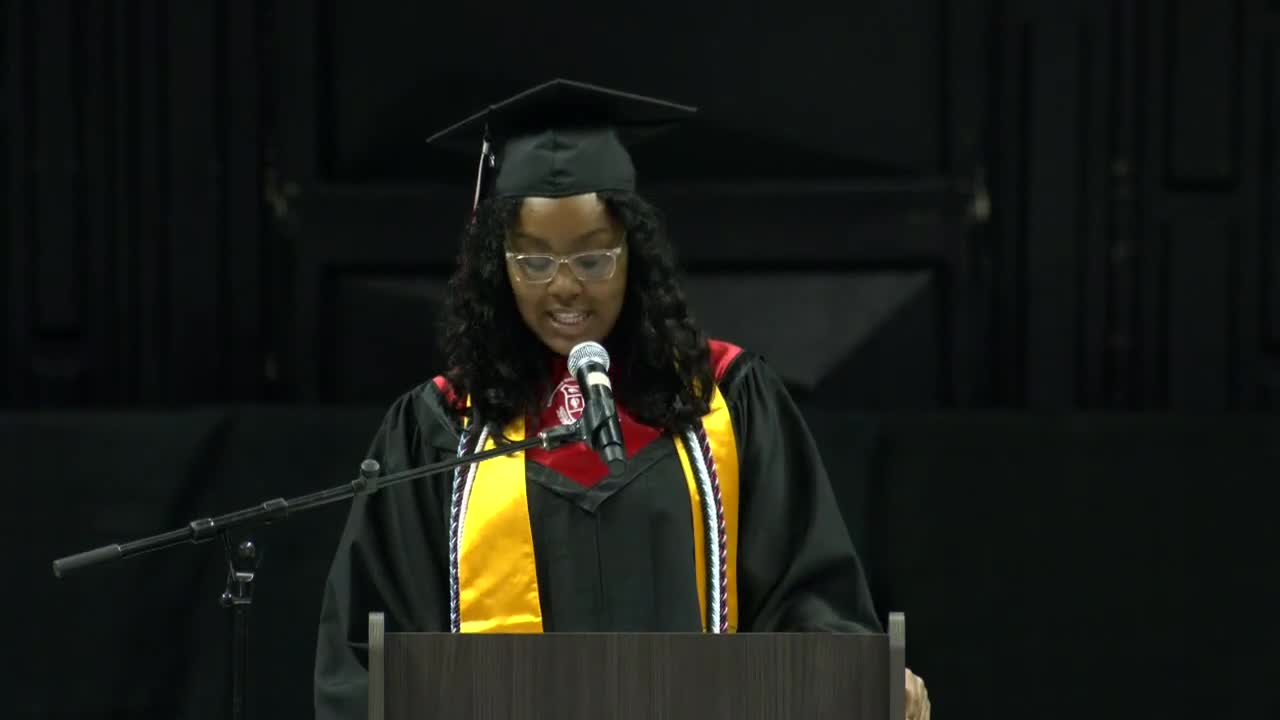 Graduation ceremony honors valedictorian Carmen Wiley and salutatorian Aliyah Johnson