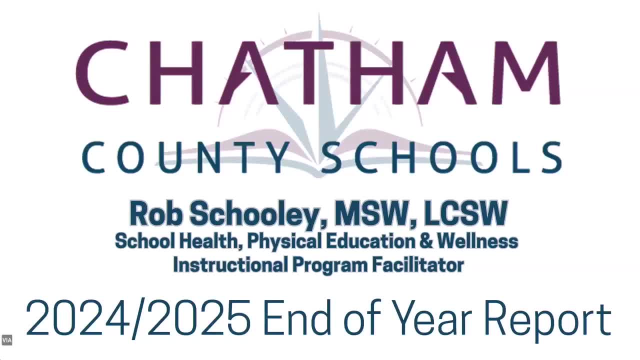 County-supported school health and wellness position reports data and partnerships; staff to return with evaluations