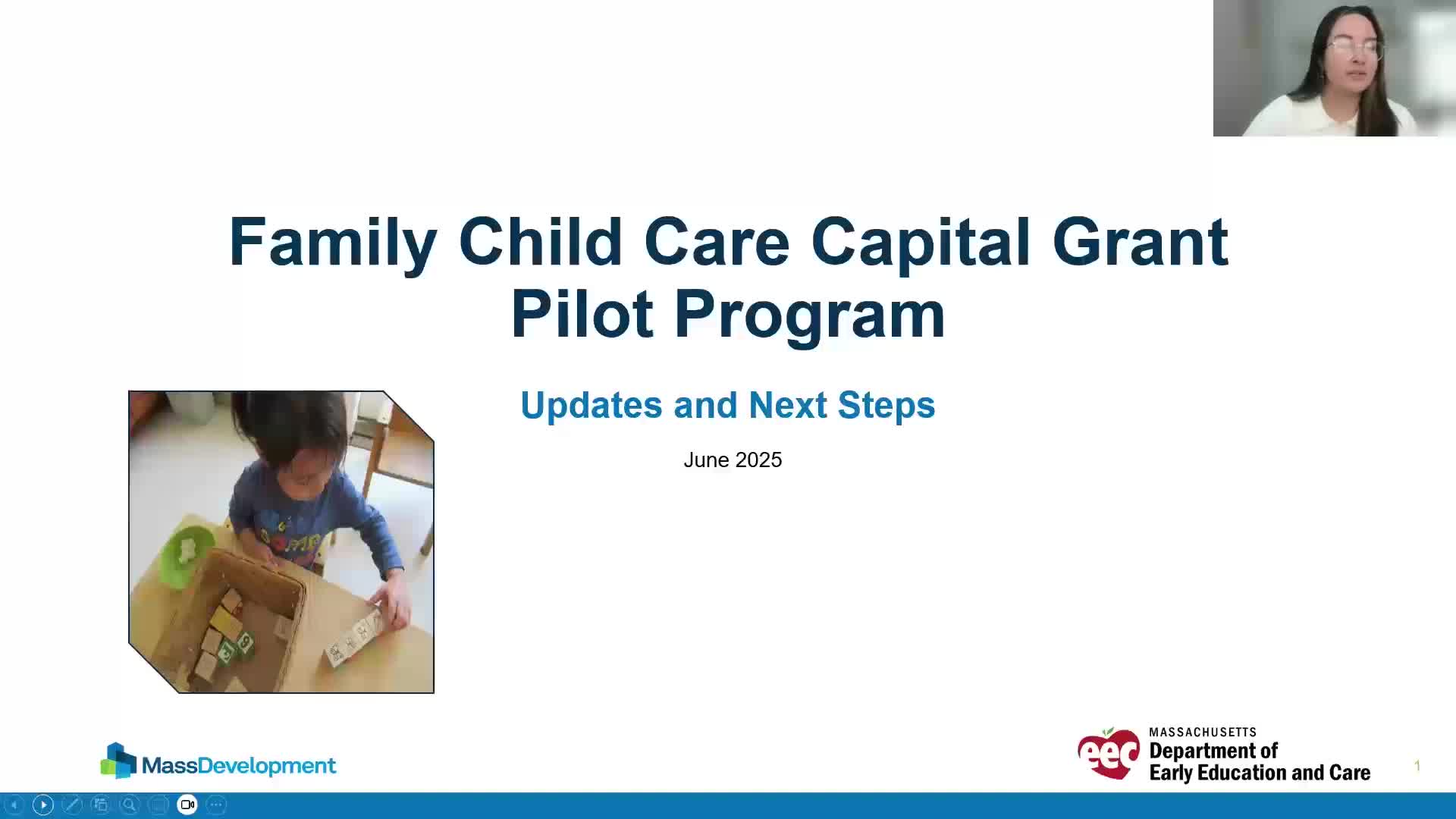 Dayana Figueroa outlines Family Childcare Capital Grant program updates and application tips