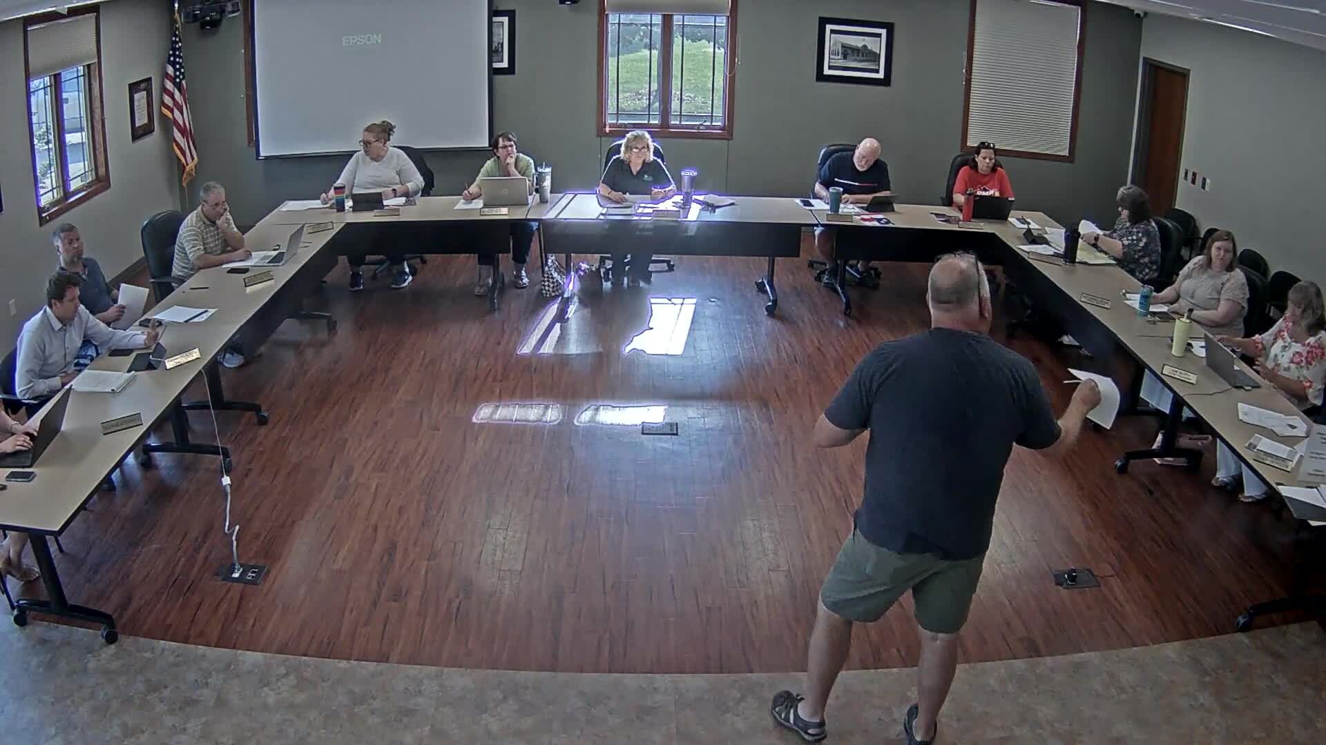 Citizen engages village board in unique trust exercise