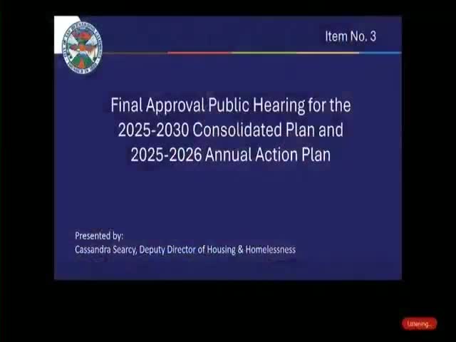 City outlines five-year HUD funding plans for housing and community support initiatives