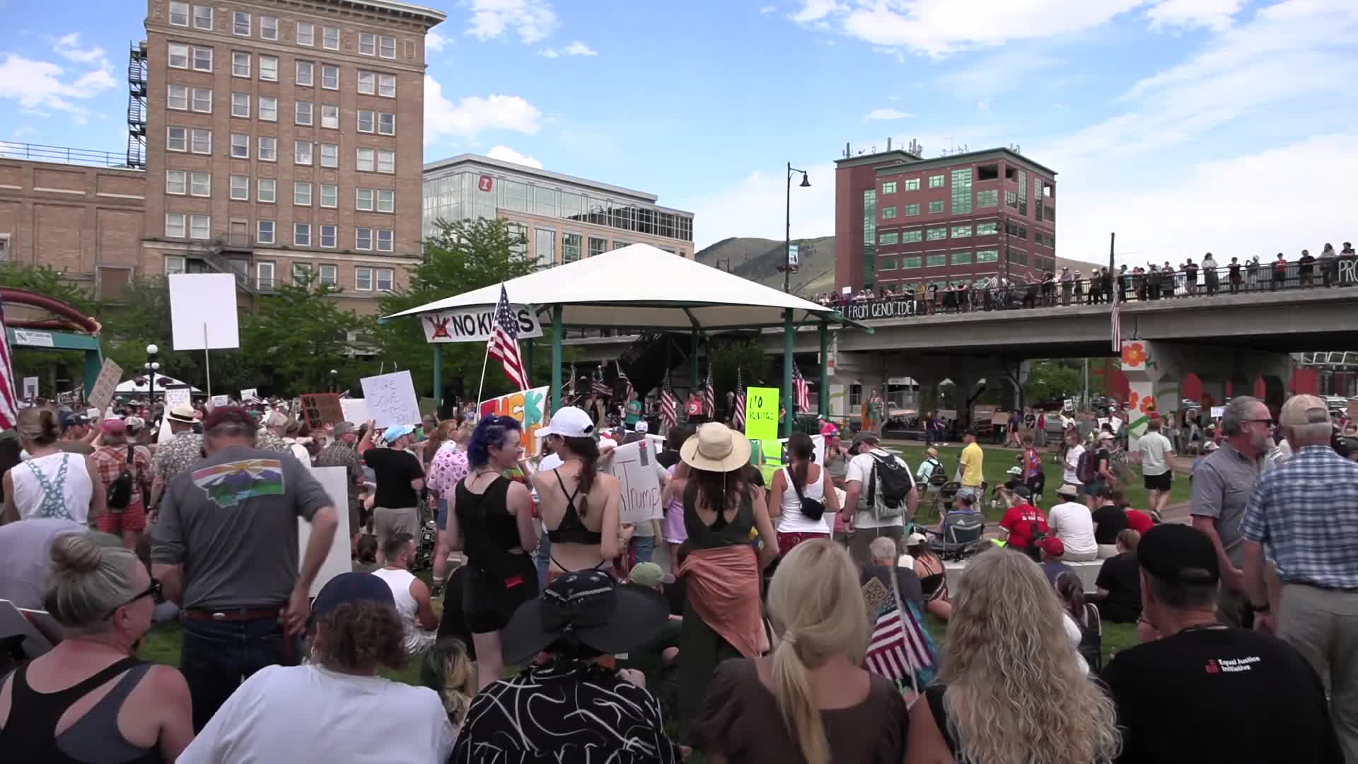 Montana community gathers for anthem and empowerment chant