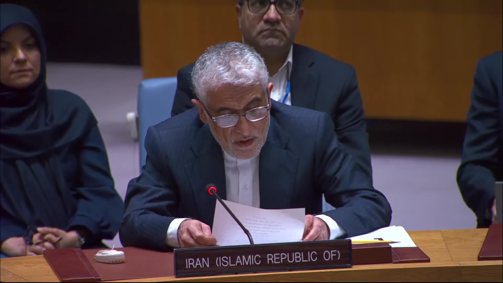 Iran condemns US support for Israeli aggression at UN council meeting