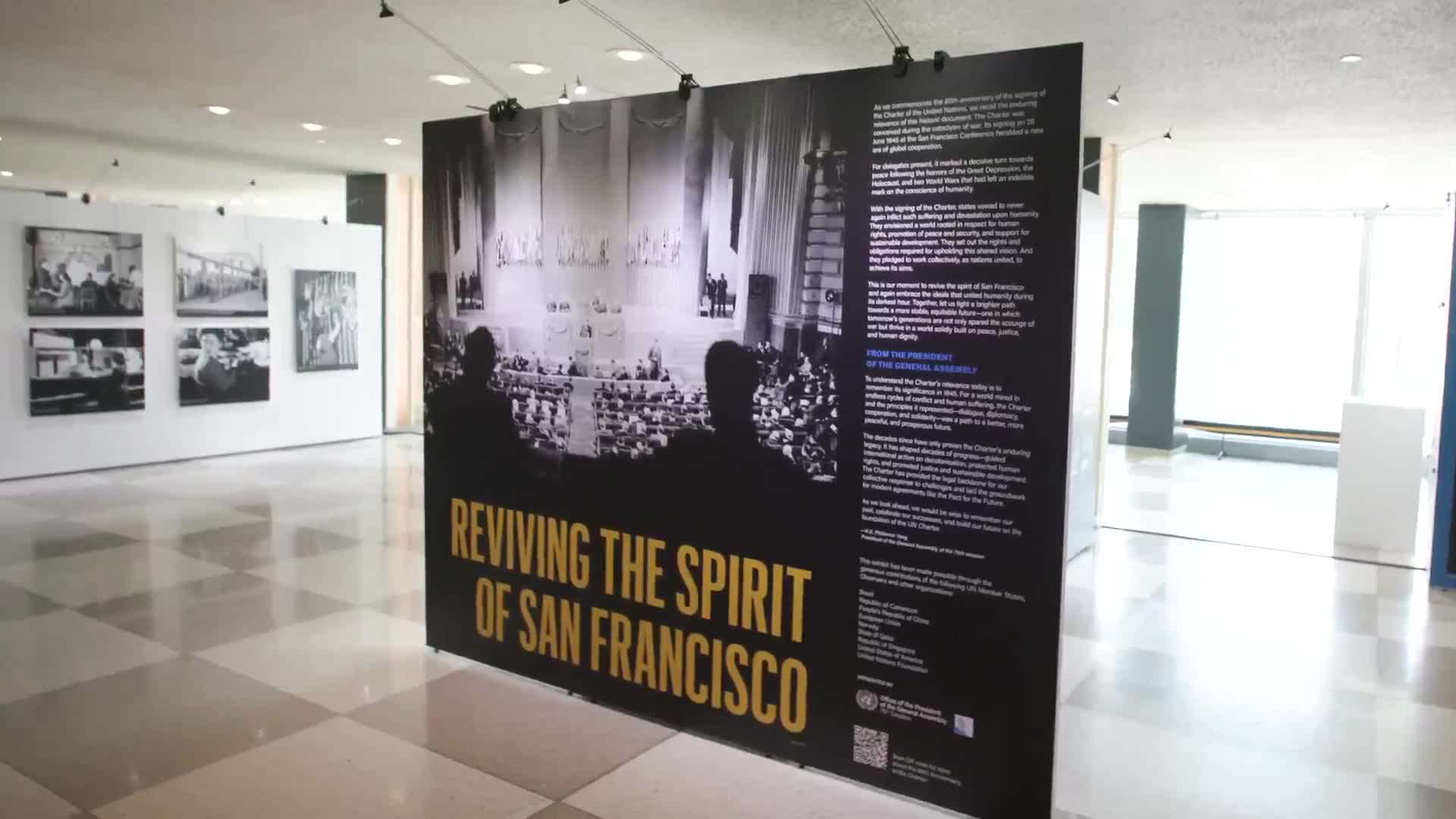 United Nations displays 1945 charter in 'Reviving the Spirit of San Francisco' exhibit